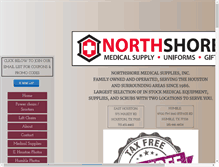 Tablet Screenshot of northshoreuniforms.com